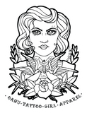 Tattooed Girl Sticker