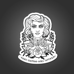 Tattooed Girl Sticker